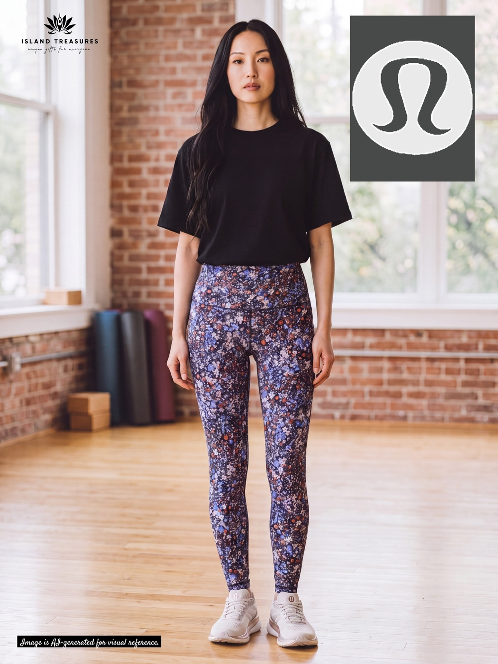 Lululemon Align Size 6 High-Rise Pant Floral Print Nulu Fabric Leggings
